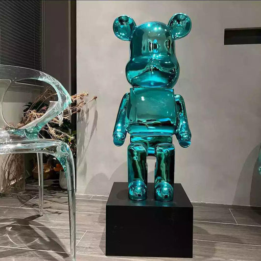 פסל דובי אומנותי בגוונים מרהיביםפסל דובי Bearbrick גובה 50 ס"מ